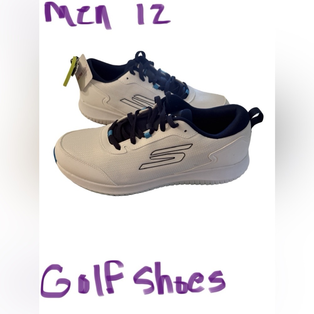 Golf ⛳️ Pro Max Skechers White and Black Men's Sneakers